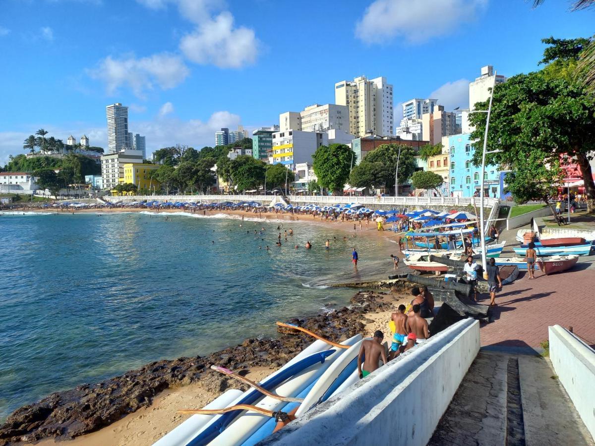 Studio Lateral Vista Mar Barra Apartamento Inteiro Completo 萨尔瓦多 外观 照片